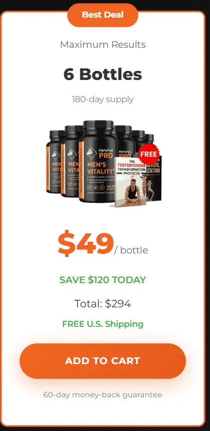 AlphaFuel Pro  6 Bottle Price